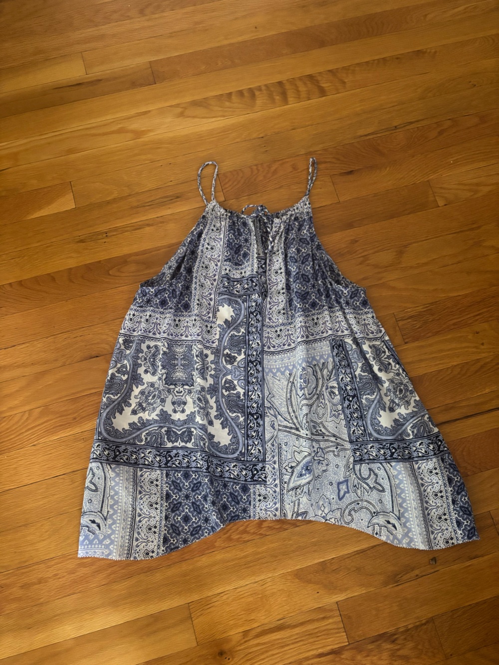 Joie Blue and White Paisley Camisole Tank